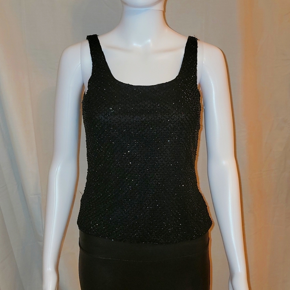 Vintage Ikara Sequined Black Top